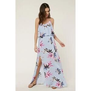O'Neill Milly Halter Maxi Dress Small Boho Floral Open Back – EUC